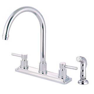 Elements of Design Concord Double Handle Deck Mount Kitchen Faucet