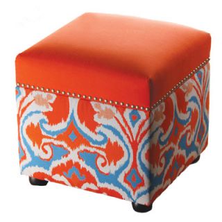 Sandy Wilson Ikat Storage Cube Ottoman