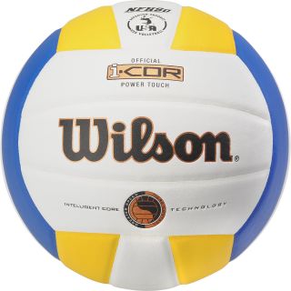 WILSON i COR Power Touch Indoor Volleyball   Size Official, Yellow/white