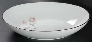 Royal Prestige Rose Crest 10 Oval Vegetable Bowl, Fine China Dinnerware   Pink&