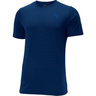 PUMA Mens Essential Crew Short Sleeve T Shirt   Size Small, Victoria Blue