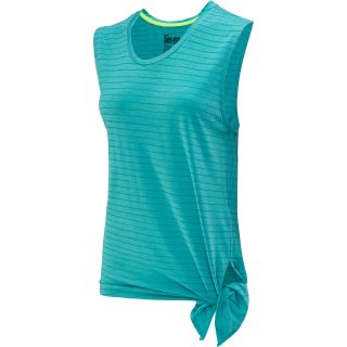 NIKE Womens Club Tie Striped Sleeveless T Shirt   Size L/xl, Aquamarine/green