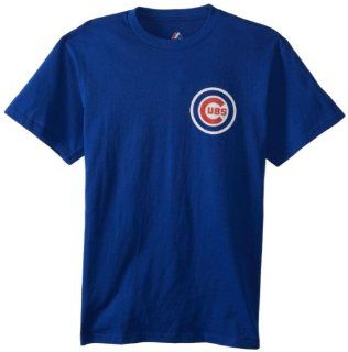 MLB Majestic Ryne Sandberg Chicago Cubs Cooperstown Collection Player T Shirt   Royal Blue  Sports & Outdoors