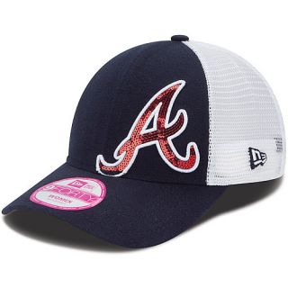 NEW ERA Womens Atlanta Braves Sequin Shimmer 9FORTY Adjustable Cap   Size