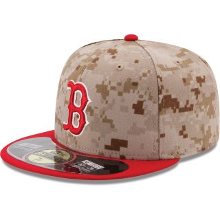 NEW ERA Mens Boston Red Sox Memorial Day 2014 Camo 59FIFTY Fitted Cap   Size