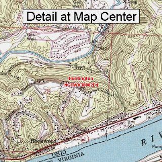USGS Topographic Quadrangle Map   Huntington, West Virginia (Folded/Waterproof)  Outdoor Recreation Topographic Maps  Sports & Outdoors