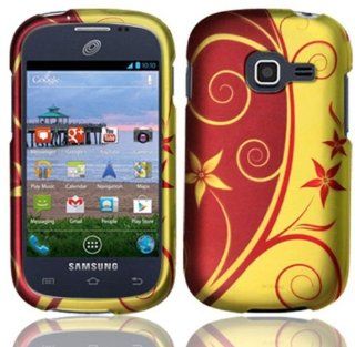 Samsung Galaxy Centura S738C ( Straight Talk , Net10 , Tracfone ) Phone Case Accessory Wonderful Swirl Design Hard Snap On Cover with Free Gift Aplus Pouch Cell Phones & Accessories