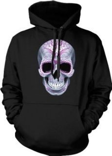 Emo Men's Realistic Candy Skull, Sugar Skull Hooded Pullover Sweatshirt Fashion Hoodies Clothing