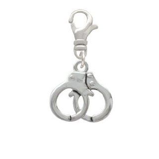 Silver Handcuffs Clip On Charm [Jewelry] Delight Jewelry Clasp Style Charms Jewelry