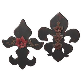 Midwest CBK Fleur de Lis with Metal Flowers Wall Decor