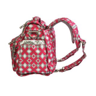 Ju Ju Be BFF Messenger / Backpack Diaper Bag in Pink Pinwheels