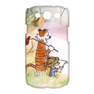 Custom Calvin and Hobbes 3D Cover Case for Samsung Galaxy S3 III i9300 LSM 739 Cell Phones & Accessories