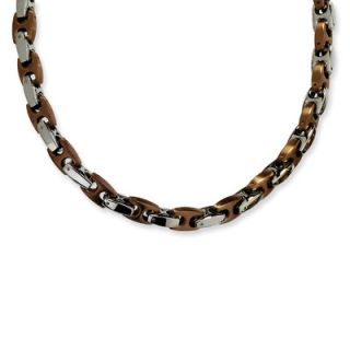 Jewelryweb Stainless Steel Chocolate color IP plated Necklace   24