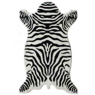nuLOOM Safari Zebra Print Brown Rug