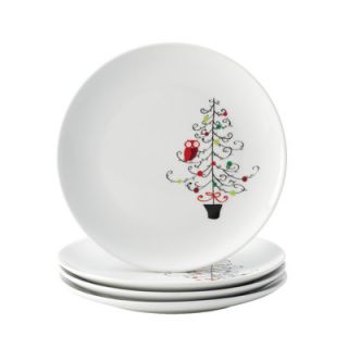 Rachael Ray Hoot’s Decorated Tree 9.4 Salad Plate (Set of 4)