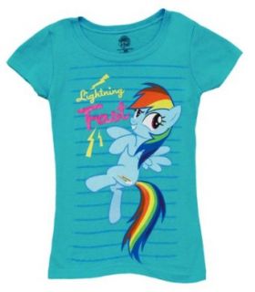 My Little Pony "Lightning Fast" Aqua Kids T Shirt Fashion T Shirts Clothing