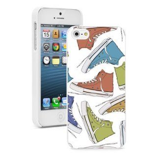 Apple iPhone 4 4S 4G White 4W555 Hard Back Case Cover Color Cartoon High Top Sneakers Cell Phones & Accessories