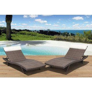 Atlantic Java Lounge Chair with Cushion Color Brown / Off White  Patio Lounge Chairs  Patio, Lawn & Garden