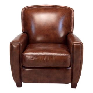 Opulence Home Chester Leather Chair and Ottoman