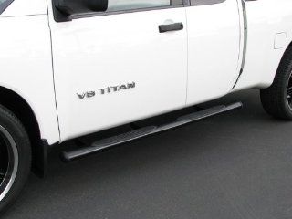 Premium Custom Fit 04 14 Nissan Titan Ext/King Cab Black 4" Straight Side Step Nerf Bars Running Boards(2pcs with Mounting Bracket Kit) Automotive
