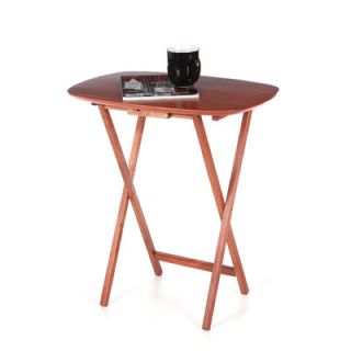 Lipper International Cherry Snack Table Set with Stand (Set of 4)