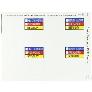 Brady 59242 3 1/2" Height, 5" Width, B 745 Vinyl, Color Bar Style Right to Know Label Blanks (Pack Of 25) Industrial Warning Signs