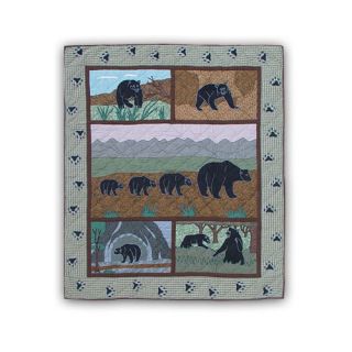 Bear Country Cotton Throw Quilt
