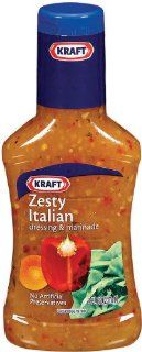 Kraft Zesty Italian Salad Dressing, 8 Ounce Bottles (Pack of 12)  Grocery & Gourmet Food