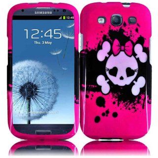 Samsung Pink Skull Design Hard Case Cover for Samsung Galaxy S3 i747 (ATT) / i535 (Verizon)/ T999 (T mobile) / L710 (Sprint) / i9300 Cell Phones & Accessories