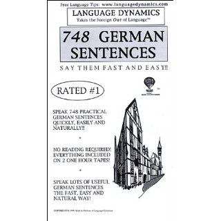 748 German Sentences Language Dynamics Inc./Mark A. Frobose 9781893564411 Books