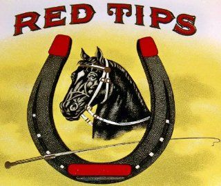 Lucky Horseshoe Red Tips Embossed Inner Cigar Label, 1920's  Other Products  