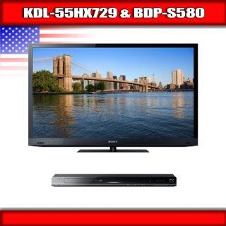 Sony KDL 55HX729   55" BRAVIA 3D LED backlit LCD TV + Sony BDP S580   3D Blu ray disc player Electronics