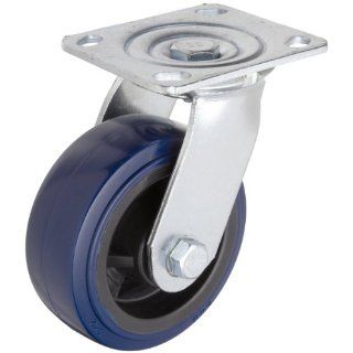 RWM Casters S65 Series Plate Caster, Swivel, Kingpinless, Urethane on Polypropylene Wheel, Stainless Steel Plate, Ball Bearing, 750 lbs Capacity, 5" Wheel Dia, 2" Wheel Width, 6 1/2" Mount Height, 4 1/2" Plate Length, 4" Plate Widt