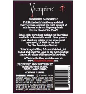 2012 Vampire Cabernet Sauvignon 750 mL Wine