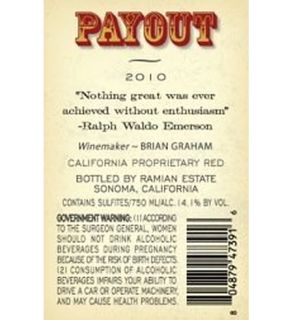 2010 Payout Blend   Red 750 mL Wine