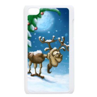 Custom Merry Christmas Hard Back Cover Case for iPod Touch 4th IPT06 Cell Phones & Accessories