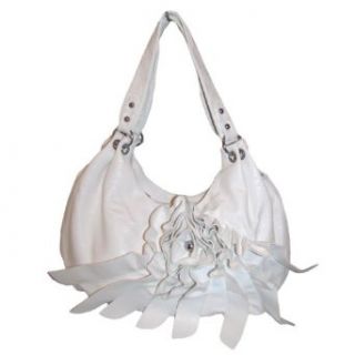 Flower Hobo Handbag (White) Clothing