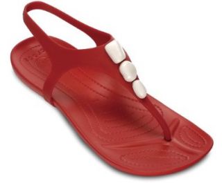 Crocs Women's Sexi Aliana Sandal, Scarlet/Scarlet, 11 M US Shoes
