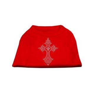 Rhinestone Cross Shirts Red XXL (18)  Pet Shirts 
