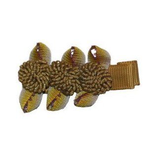 Posies Accessories Gold Dijon Pom Poms Hair Clippie Clothing