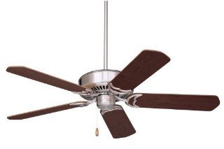 Emerson CF755BS Designer Indoor Ceiling Fan, 52 Inch Blade Span, Brushed Steel Finish and Dark Cherry/Mahogany Blades    