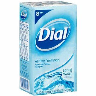 Dial Antibacterial Deodorant Soap Spring Water 4 oz. 8 Count (Pack of 9) Health & Personal Care