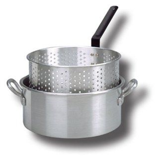 King Kooker KK1 9 Quart Aluminum Fry Pan with Long Fry Pan Handle and Basket  Turkey Fryer Basket  Patio, Lawn & Garden