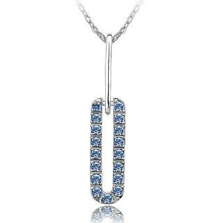 Charm Jewelry Swarovski Crystal Element 18k Gold Plated Light Sapphire Blue Fashion Oval Necklace Z#579 Zg4d759c Jewelry