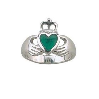 Kit Heath Celtic Green Agate Claddagh Ring Kit Heath Celtic Jewelry