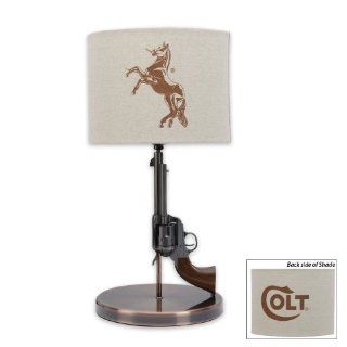 Colt Revolver Lamp   Western Style Decor for the Firearm Handgun Enthusiast   Table Lamps  