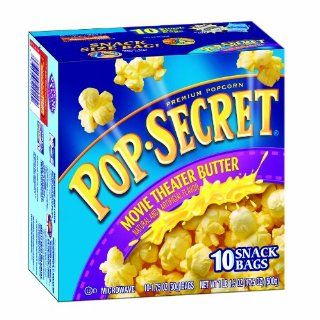 Pop Secret Snack Size Movie Theater Butter, Microwavable Popcorn, 10 Count, 17.5 Ounce Box (Pack of 3)  Popcorn Snack Bags  Grocery & Gourmet Food