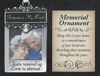Cathedral Art CO738 Forever in My Heart Photo Frame Memorial Ornament, 1 3/4 Inch   Decorative Hanging Ornaments
