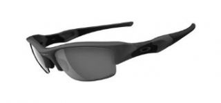 Oakley Men's Flak Jacket Iridium Polarized Asian Fit Sunglasses,Grey Frame/Black Lens,one size Clothing
