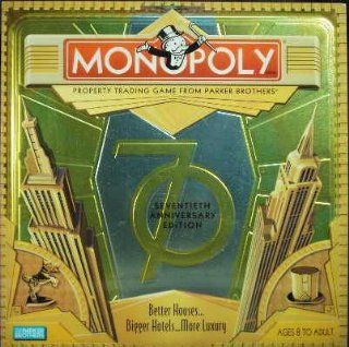 Monopoly 70th Seventieth Anniversary Edition Toys & Games